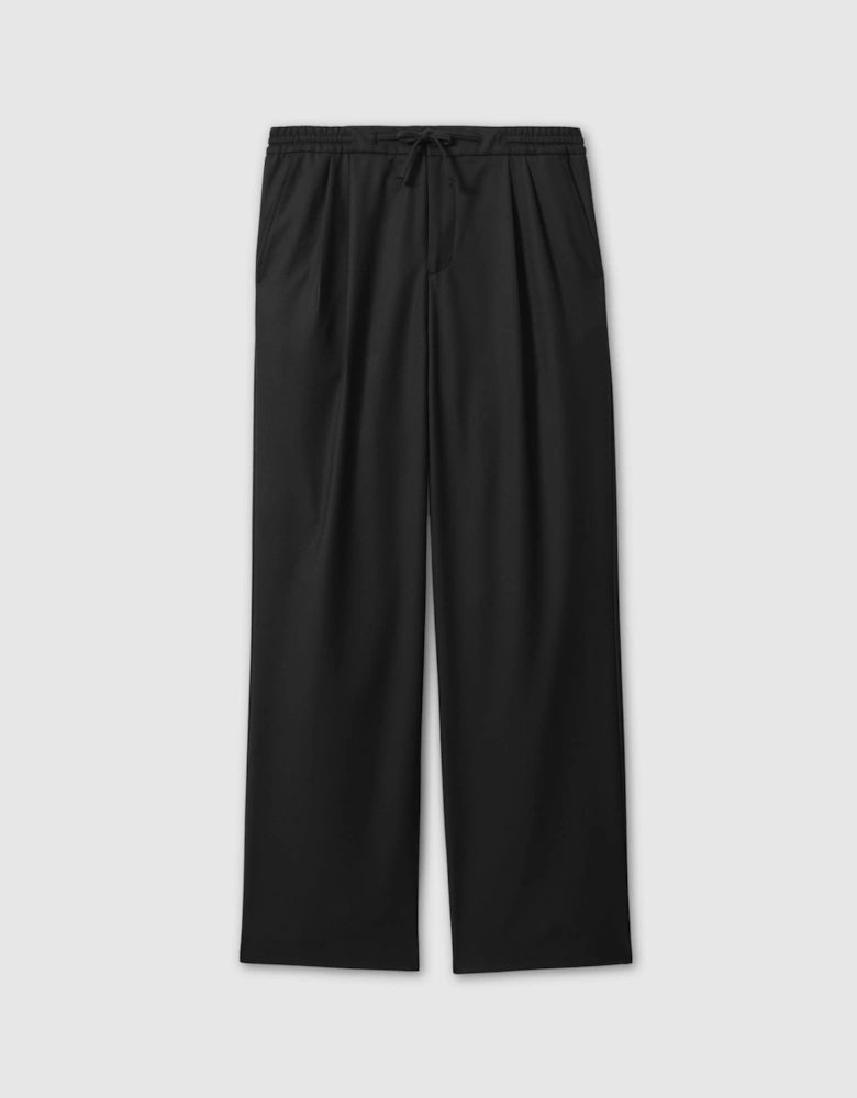 Relaxed Twill Drawstring Trousers