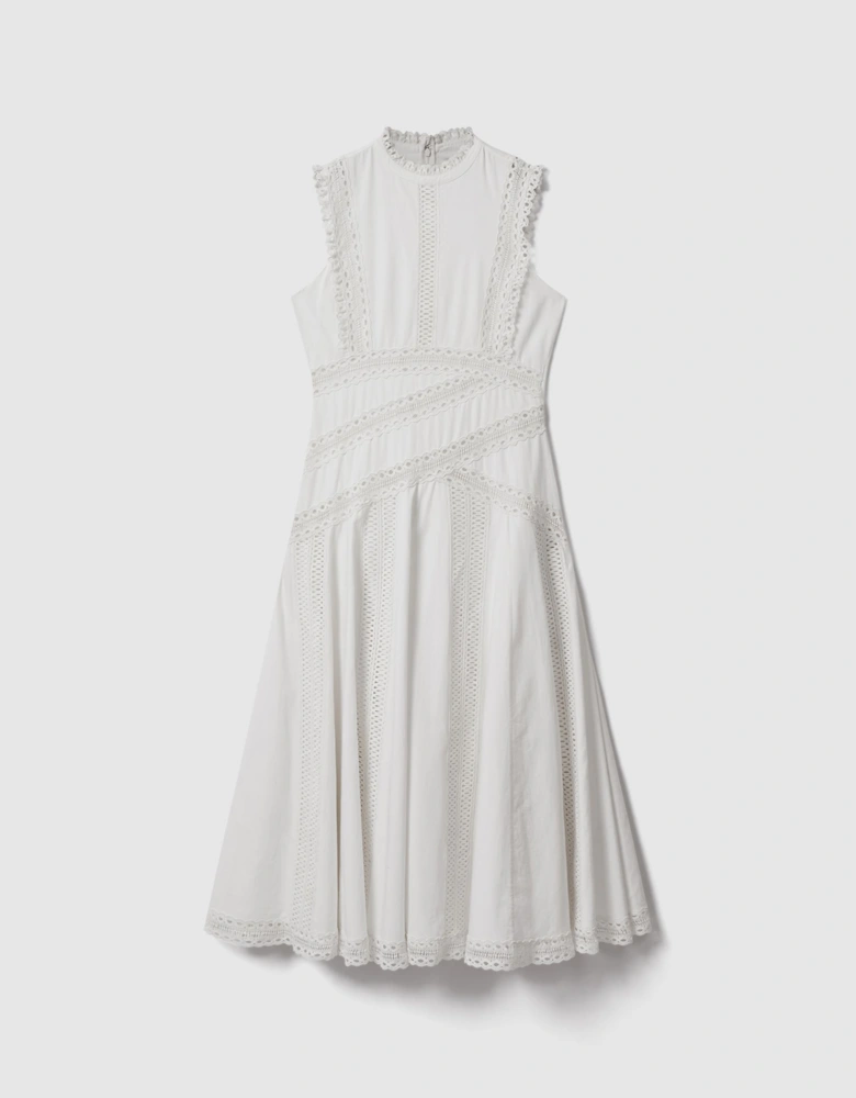 Florere Cotton Lace Midi Dress