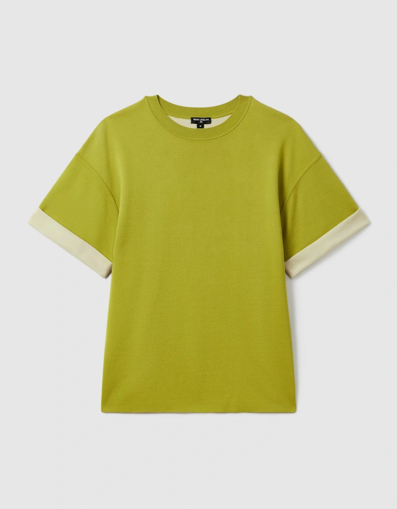 Atelier Tess Knitted Silk Blend Top with Cashmere
