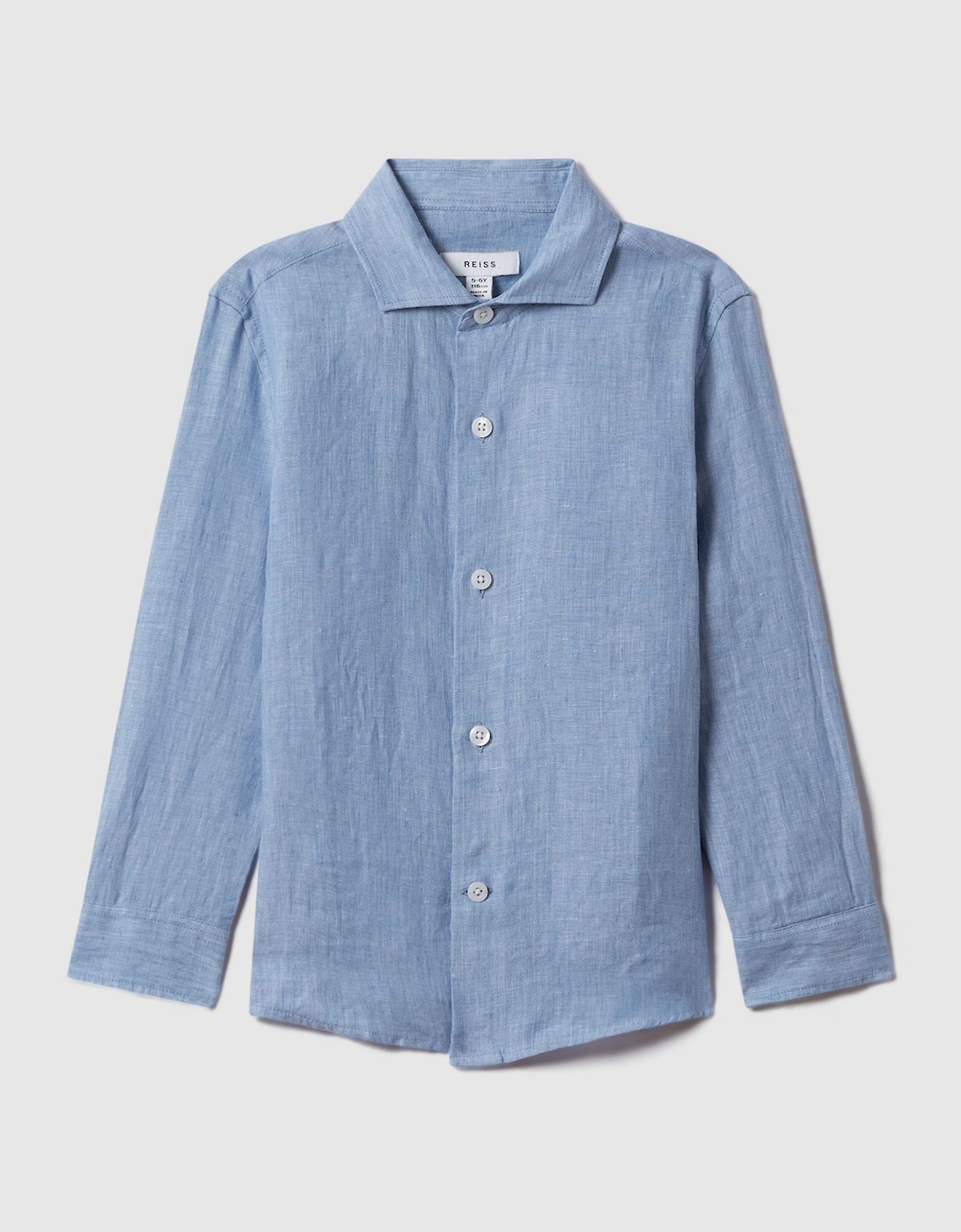 Linen Button-Through Shirt, 2 of 1