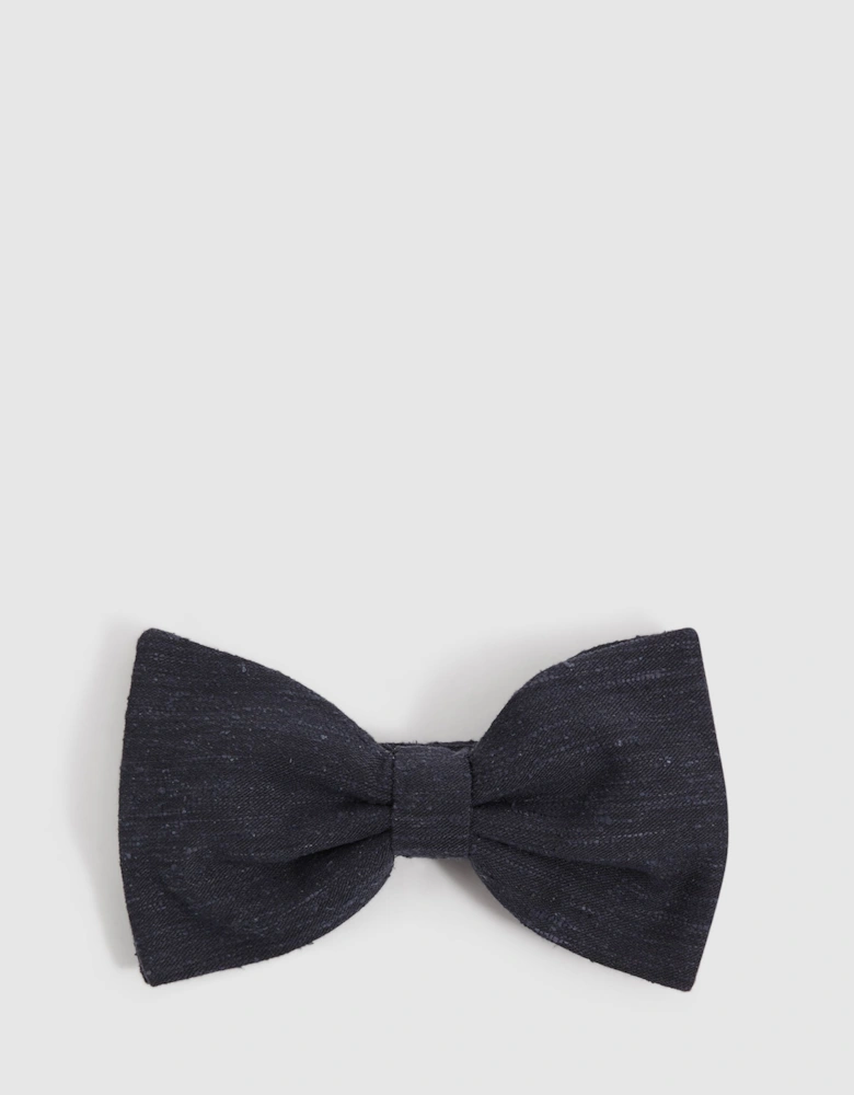 Silk Blend Textured Bow Tie