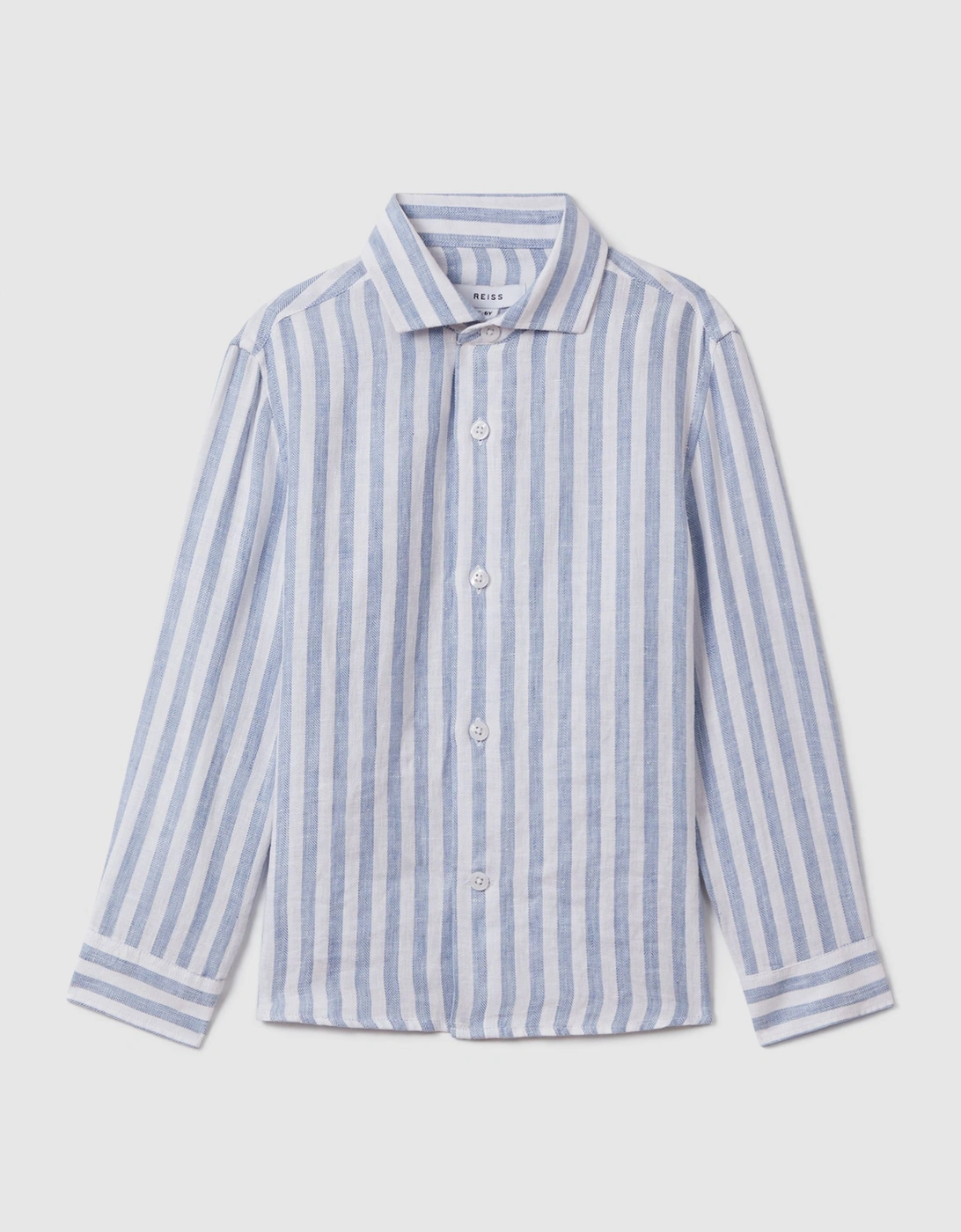 Linen Button Through Striped Shirt, 2 of 1