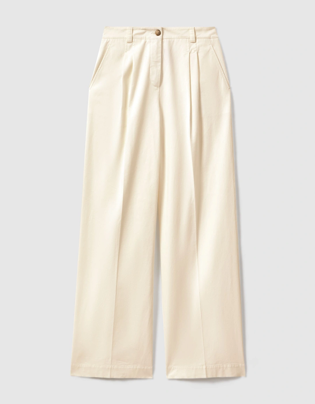 Cotton Blend Wide Leg Trousers, 2 of 1