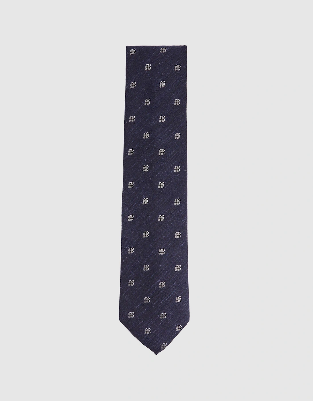 Silk Blend Textured Floral Print Tie, 2 of 1