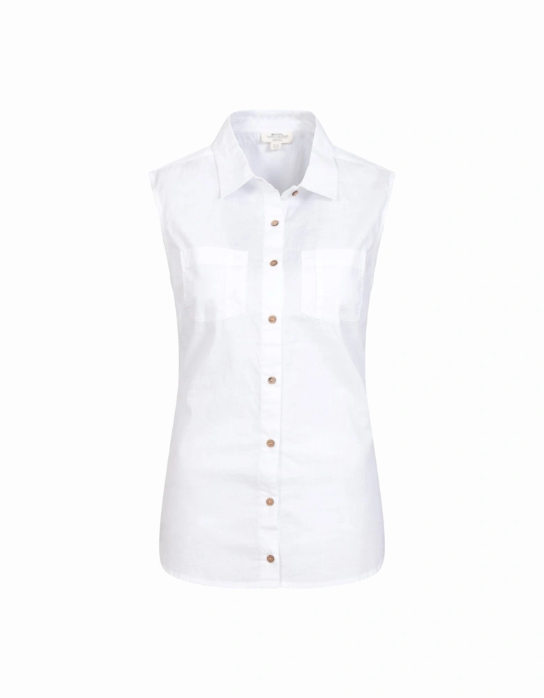 Womens/Ladies Coconut Sleeveless Shirt