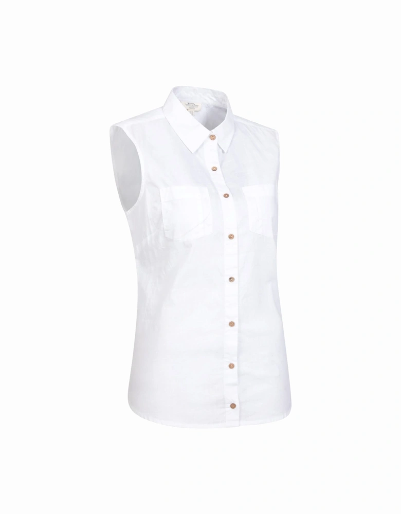 Womens/Ladies Coconut Sleeveless Shirt