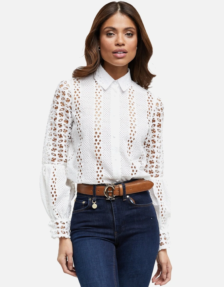 Broderie White Lace Shirt