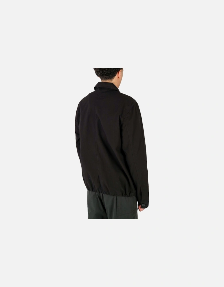 Gulley Button Black Overshirt Jacket