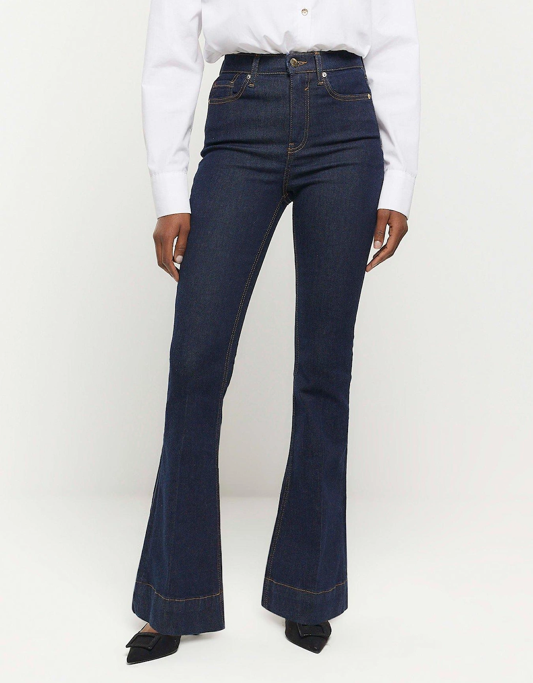 High Waisted Flared Jeans, 2 of 1