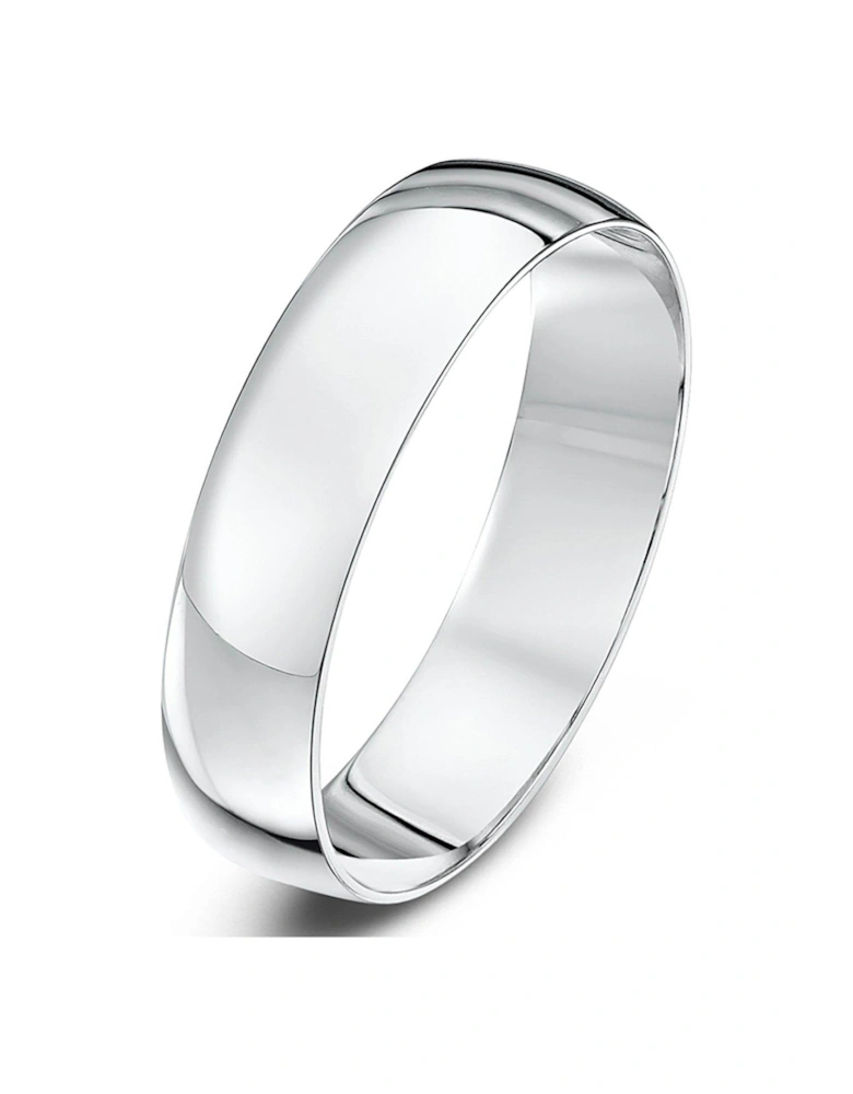 9ct White Gold Personalised Band Wedding