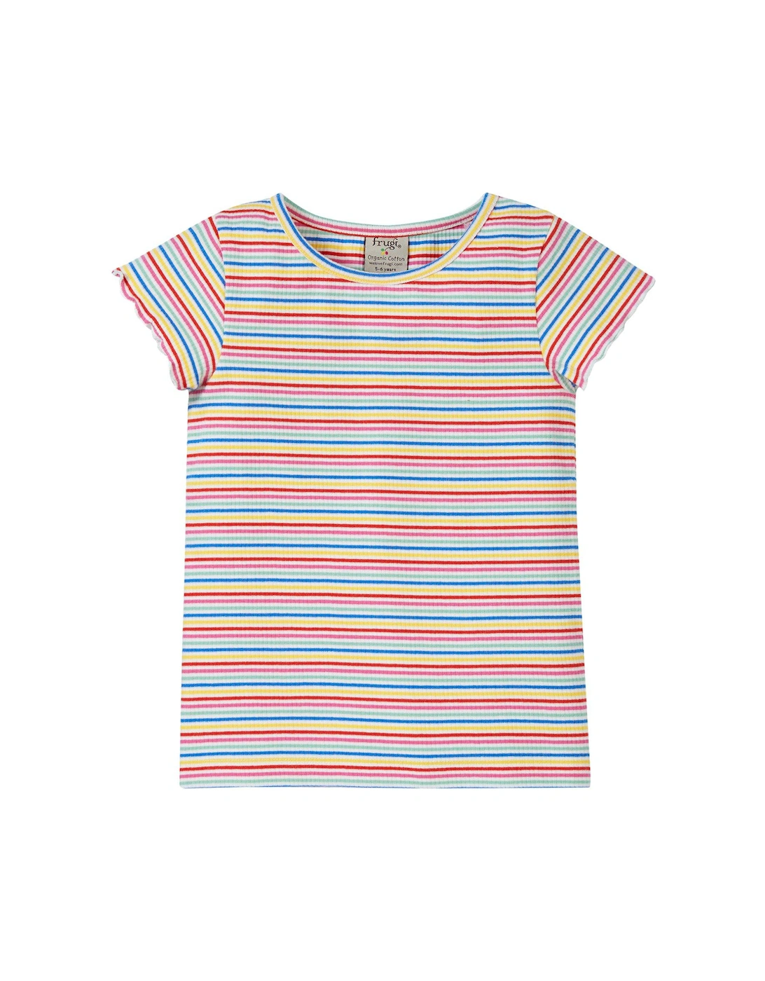Girls Lettuce Rainbow Rib T-shirt - Multi, 5 of 4