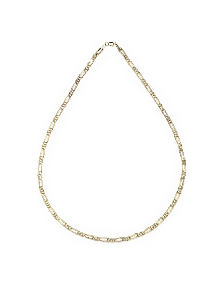 9ct Yellow Gold Double Link Chain Necklace 18 Inches