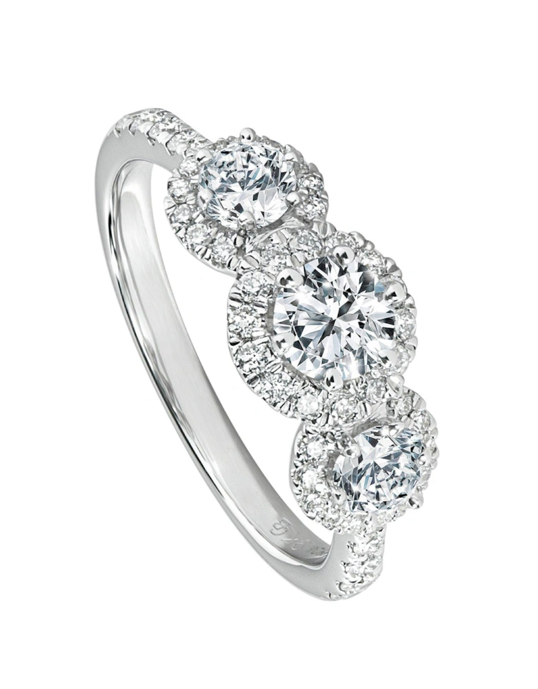 Serena 9ct White Gold 1ct tw Lab Grown Diamond Engagement Ring