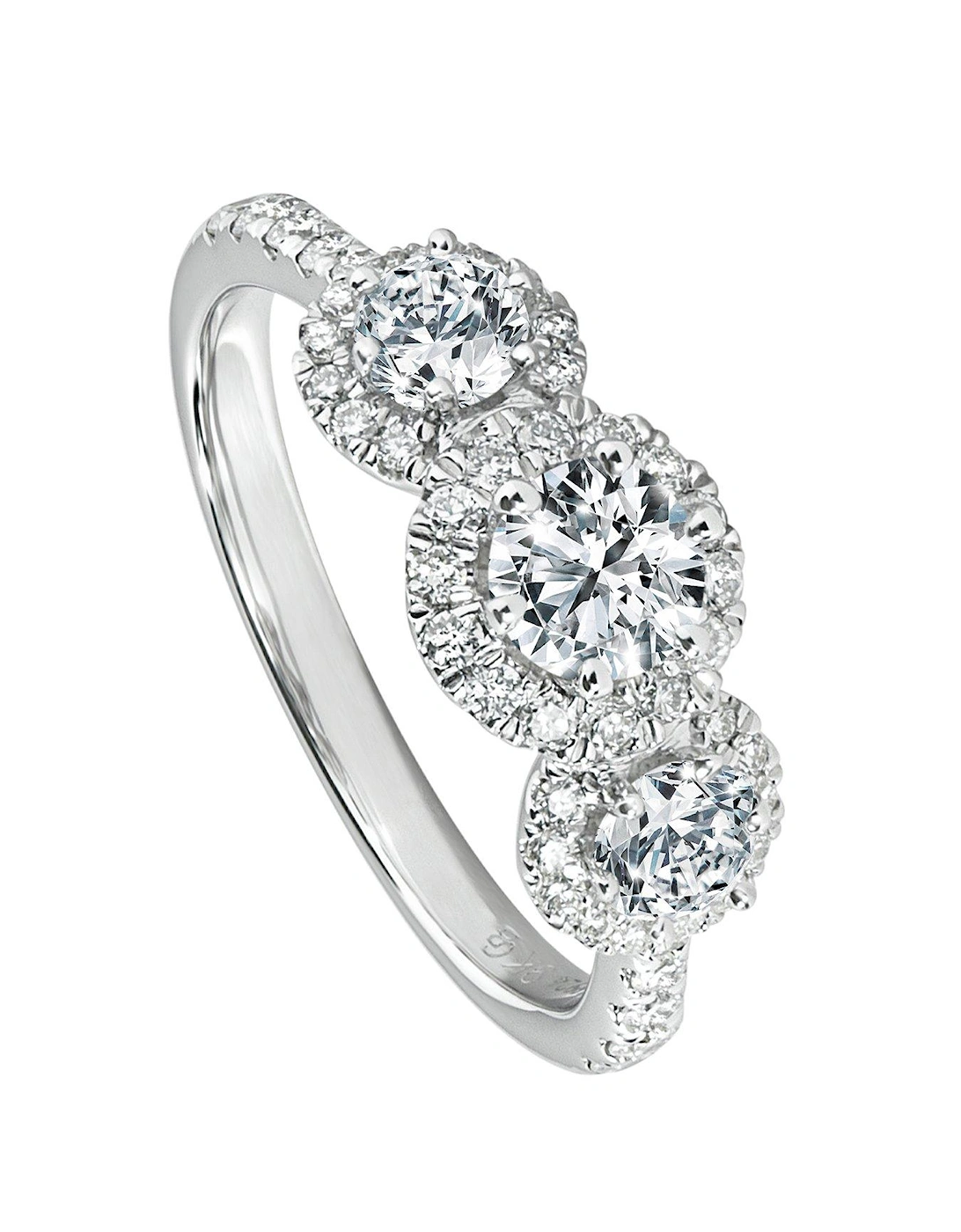 Serena 9ct White Gold 1ct tw Lab Grown Diamond Engagement Ring, 2 of 1