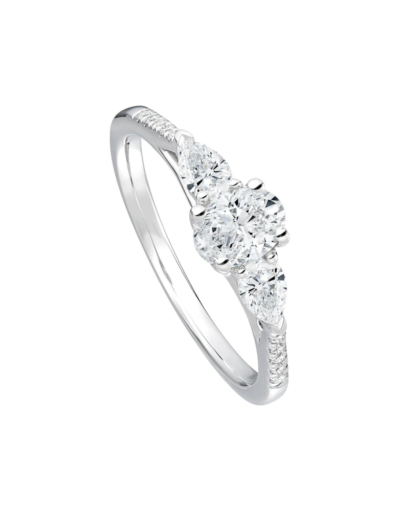 Alissa 9ct White Gold 0.75ct tw Lab Grown Diamond Engagement Ring