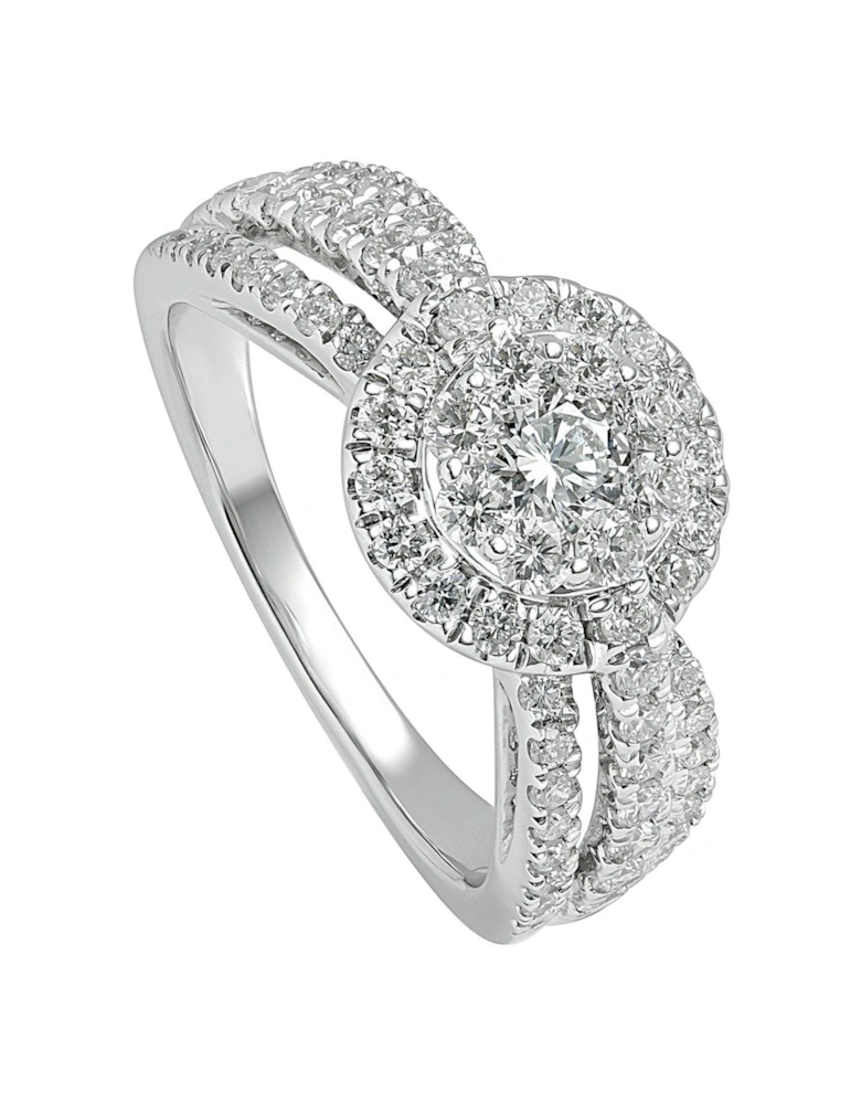Fergie 9ct White Gold 1ct tw Lab Grown Diamond Engagement Ring