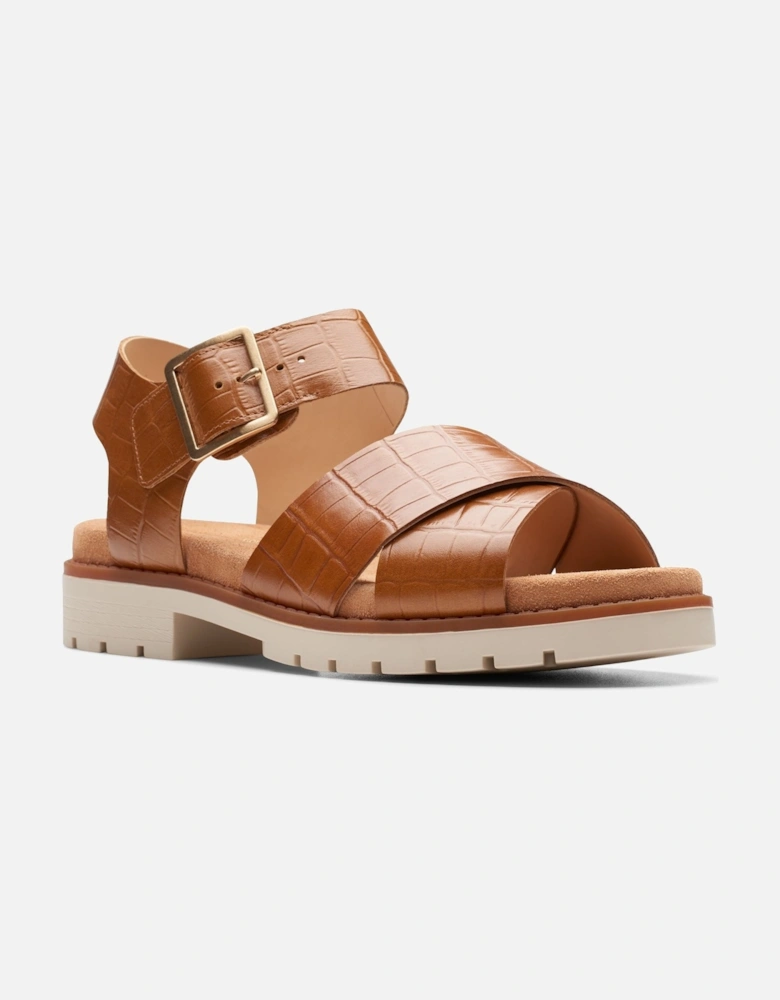 Orinoco Cross tan interest sandal