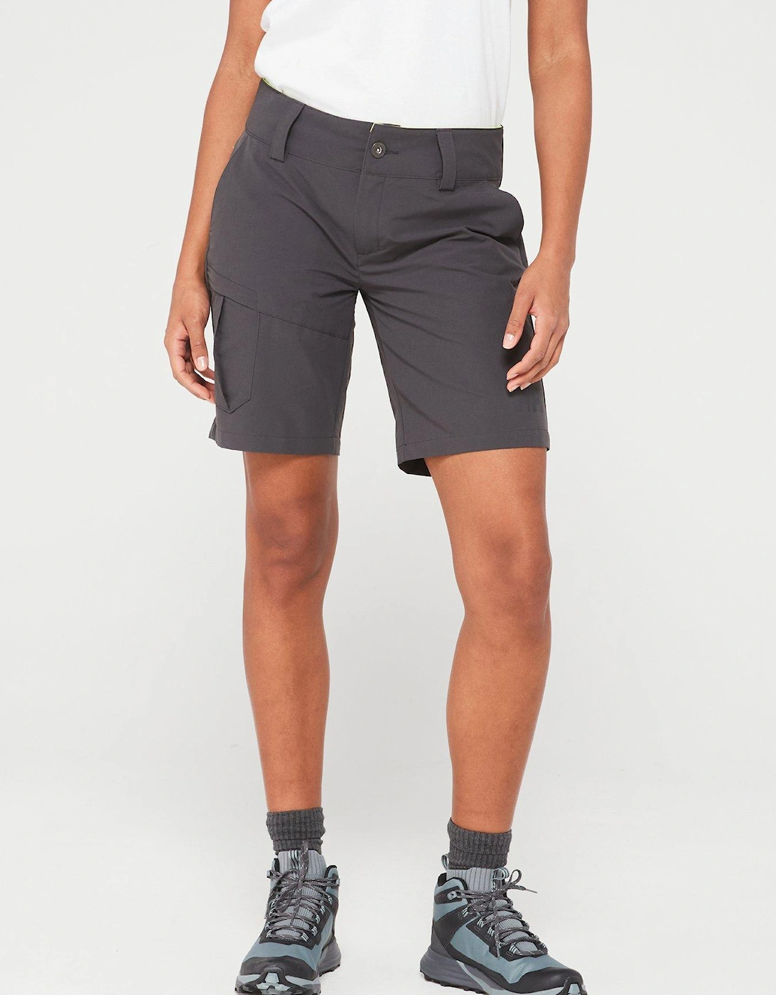 Womens Quick Dry Cargo Shorts - Black, 5 of 4