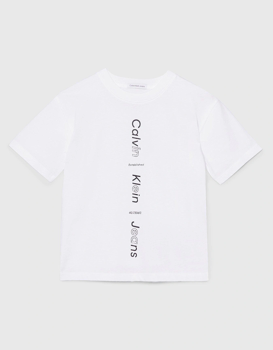 Boys Maxi Inst.logo Relaxed Short Sleeve T-shirt - Bright White, 2 of 1