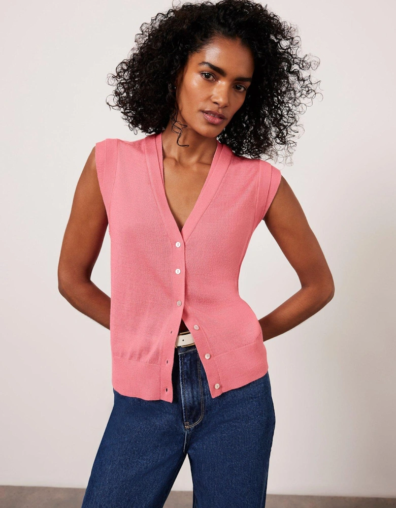 Pink Button Up Top