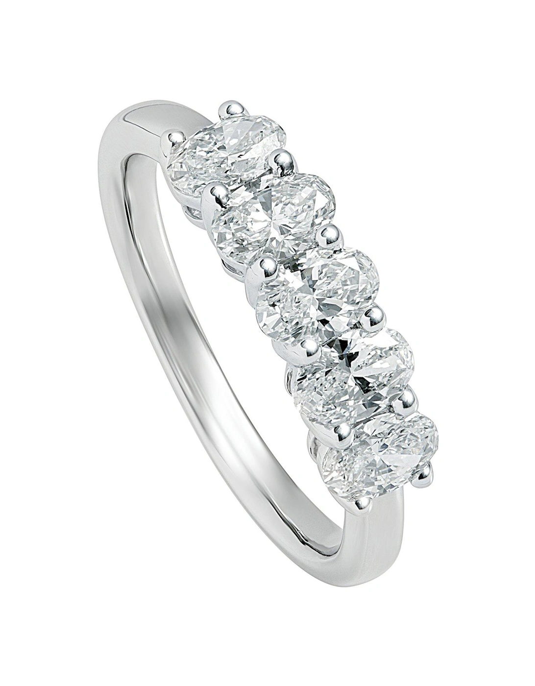 Chiara 9ct White Gold 1ct tw Lab Grown Diamond Five Stone Engagement Ring, 2 of 1
