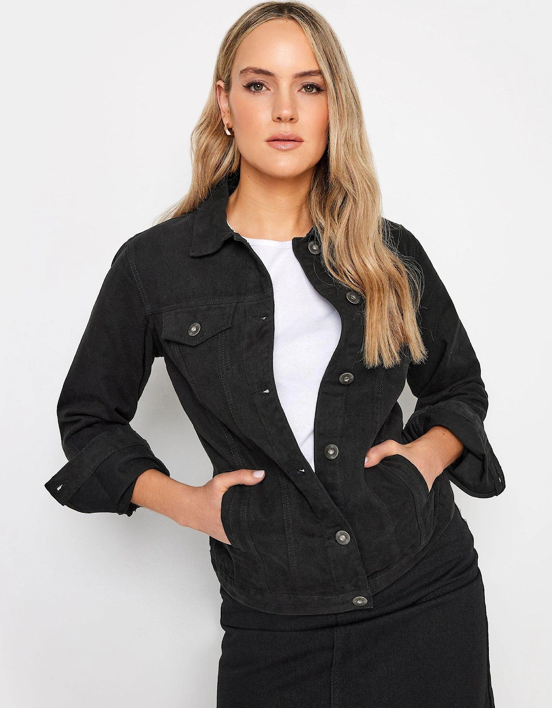 Tall Black Denim Jacket, 2 of 1