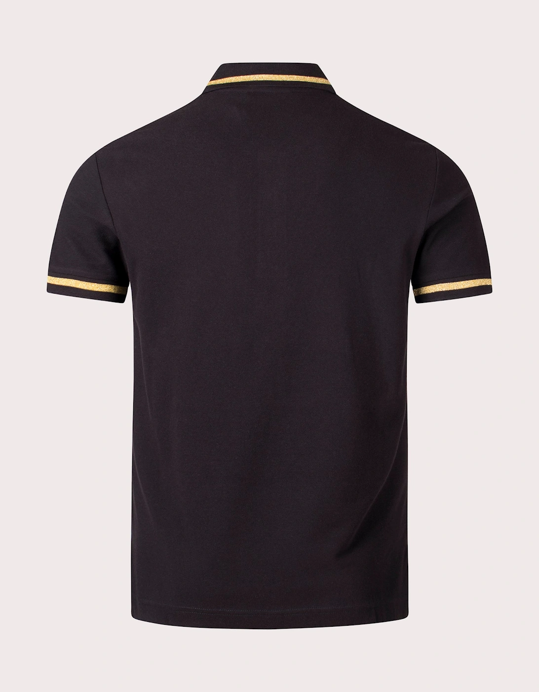 V Emblem Gold Embroidered Polo Shirt