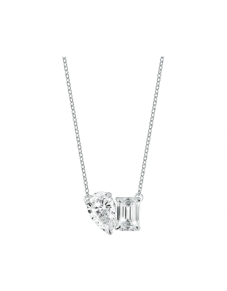 Elise Necklace 9ct White Gold 1.5ct tw Lab Grown Diamond Toi Et Moi Necklace