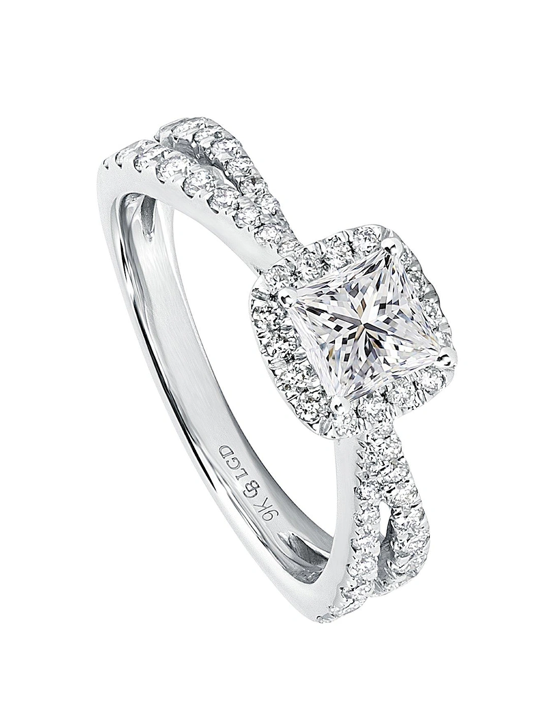 Marina 9ct White Gold 1ct tw Lab Grown Diamond Engagement Ring, 2 of 1
