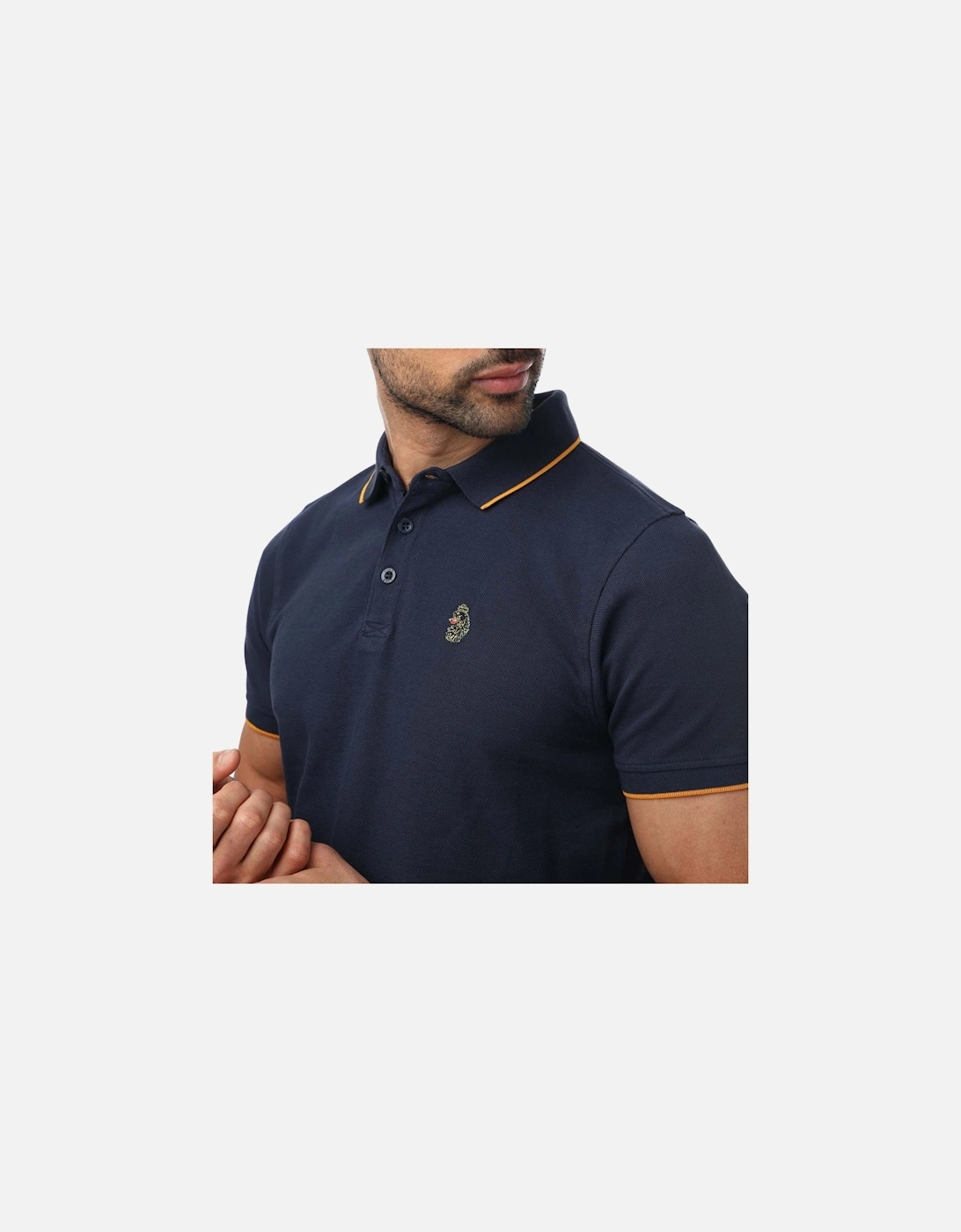 Mens Ricky Gold Tipped Polo Shirt