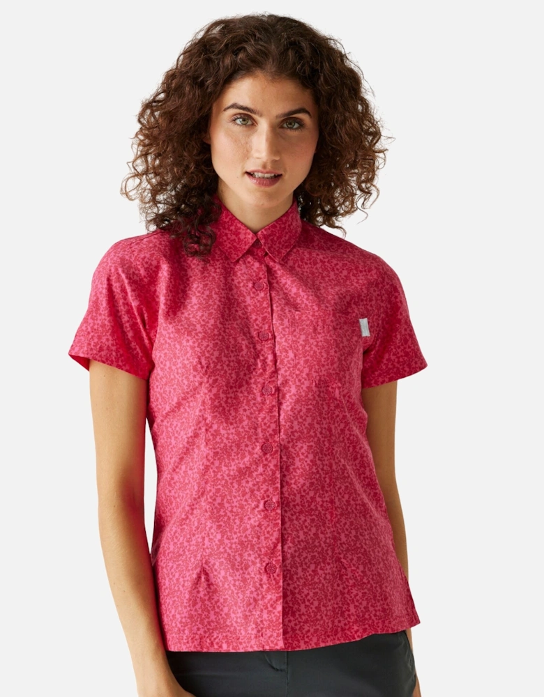 Womens/Ladies Mindano VIII Ditsy Print Short-Sleeved Shirt