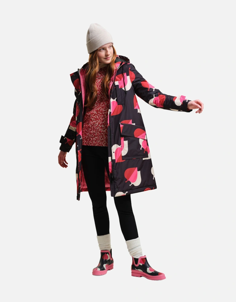 Womens/Ladies Orla Kiely Leaf Longline Waterproof Jacket