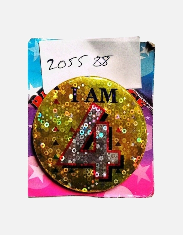 Giant 4th Birthday Party Badge
