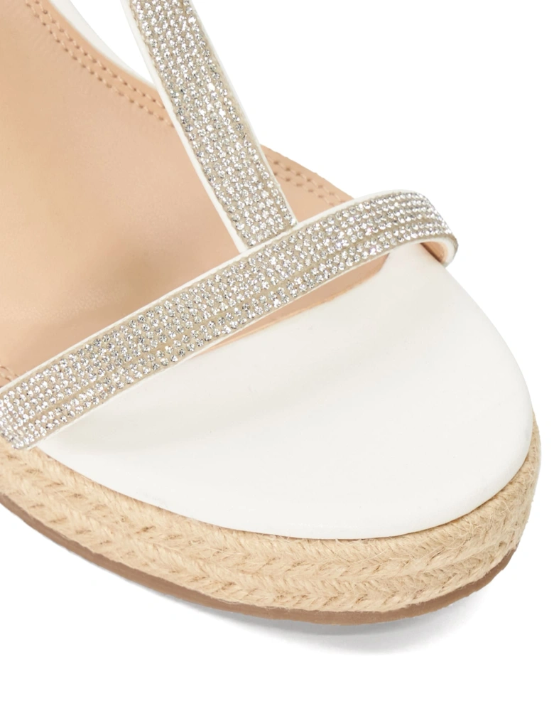 Ladies Kitten - Diamante Wedge Sandals