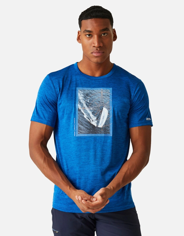 Mens Fingal VIII Sailboat Marl T-Shirt