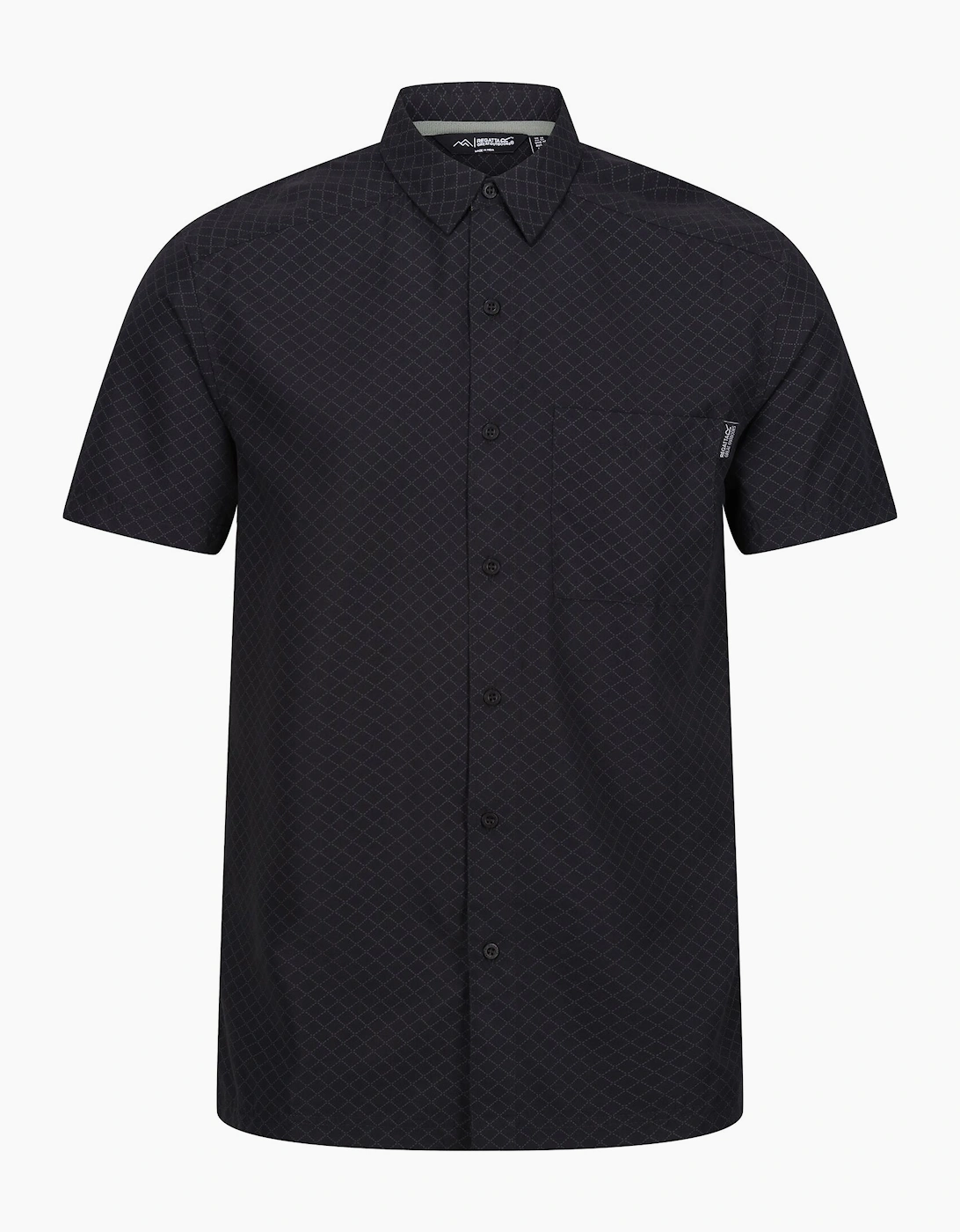 Regatta Men's Black Mindano Viii Criss-Cross Shirt  38/Regular M
