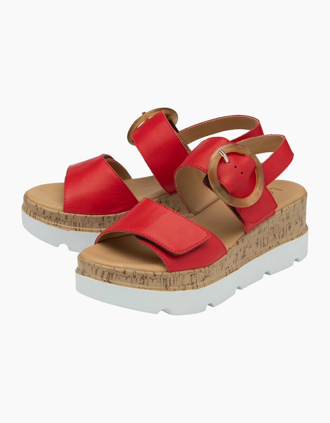 Lotus Women's Red Cammie Sandals - : 7 Size 7