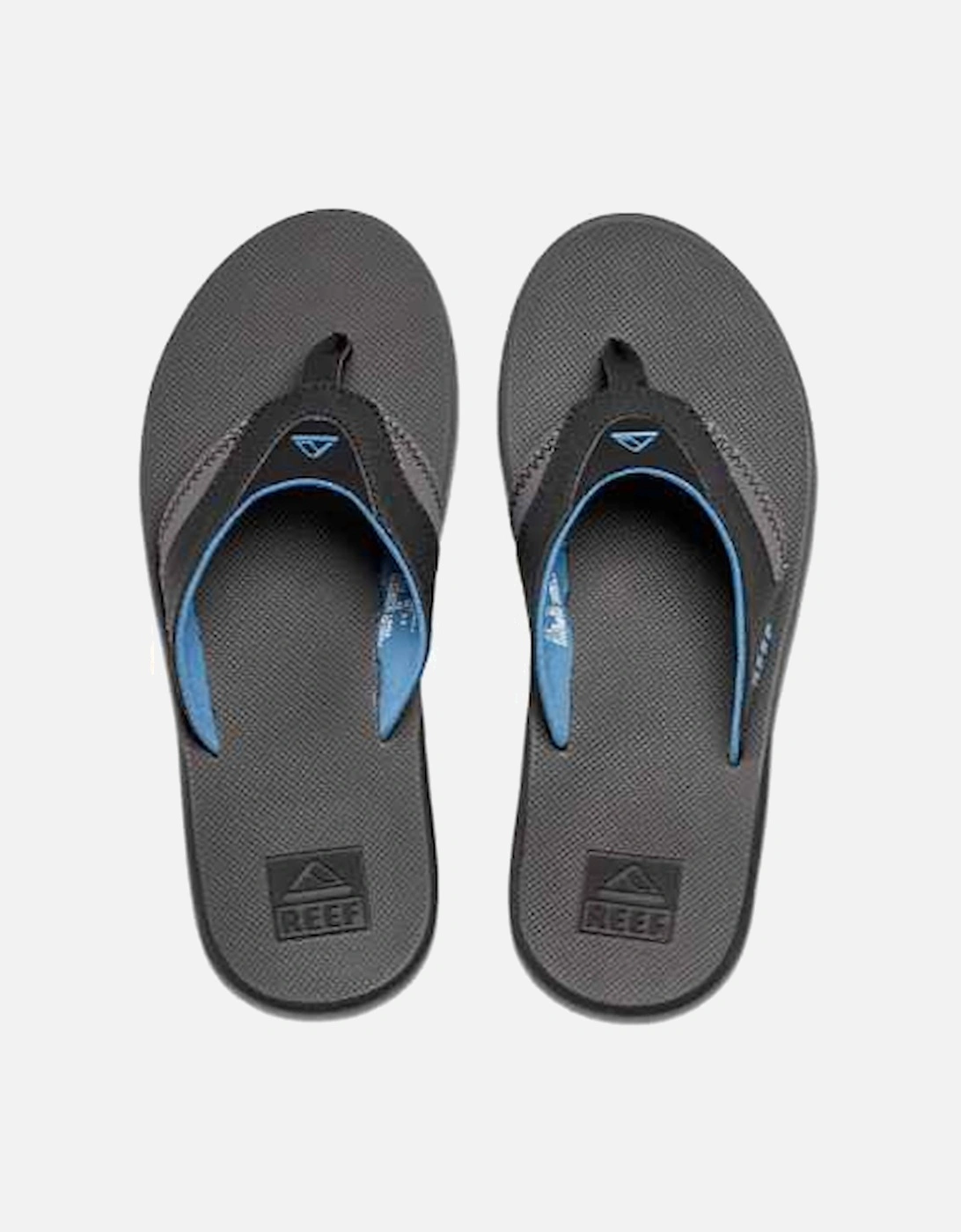 Mens Fanning Flip Flop Grey/Light Blue