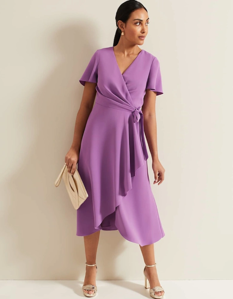 Petite Julissa Frill Wrap Dress