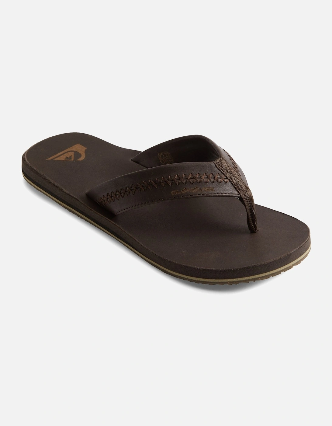 Mens Carver Natural Flip Flops, 2 of 1