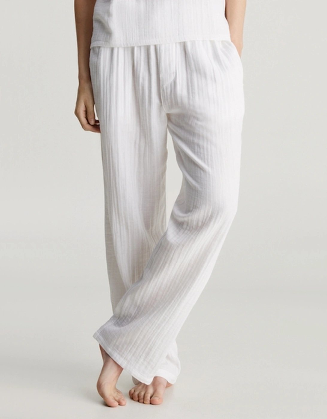 Textured Cotton-Gauze Sleep Pants, 2 of 1