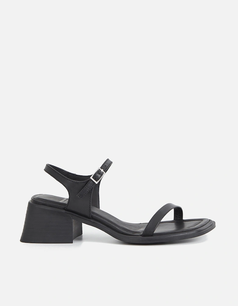 Women's Ines Leather Heeled Sandals - Black