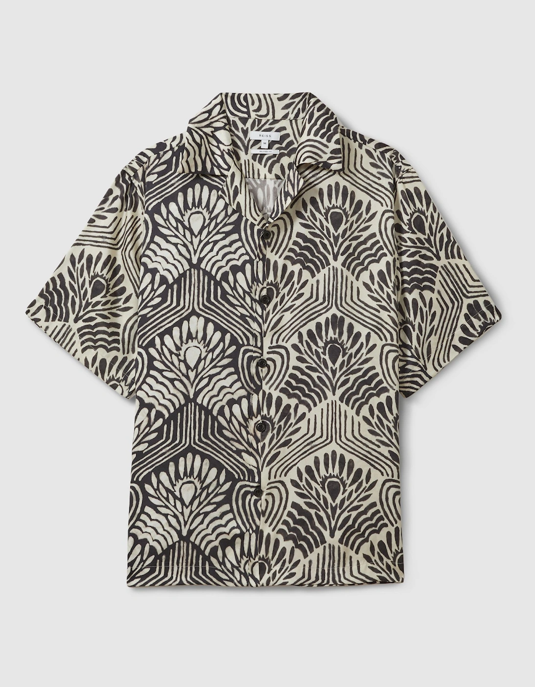 Abstract Print Cuban Collar Shirt, 2 of 1
