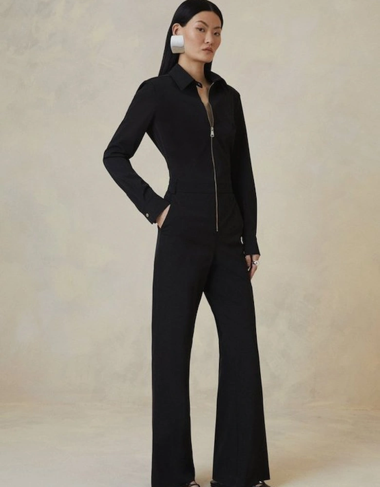 The Founder Italian Technical Stretch Tailored Jumpsuit