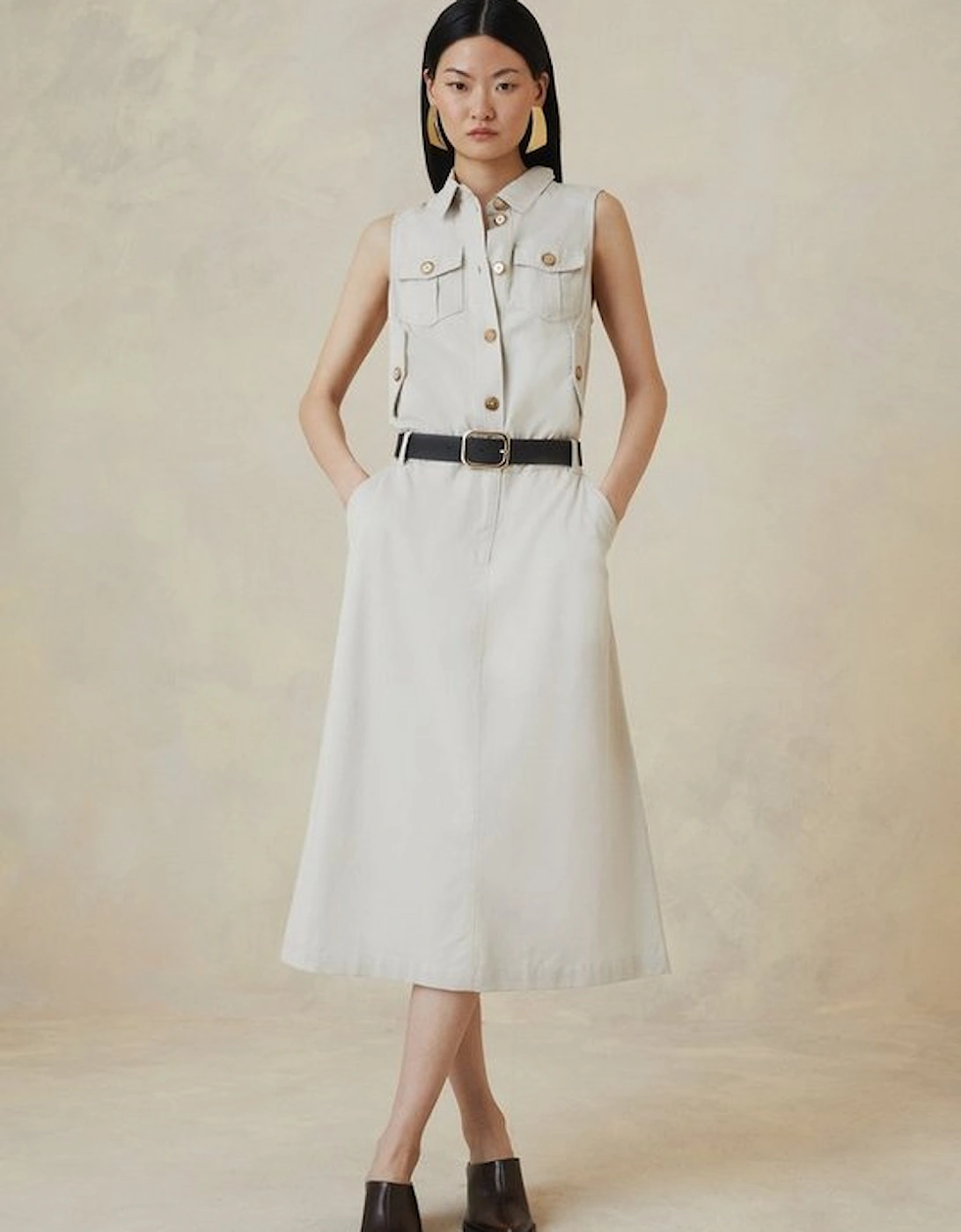 The Founder Tailored Sleeveless Midi Dress, 5 of 4