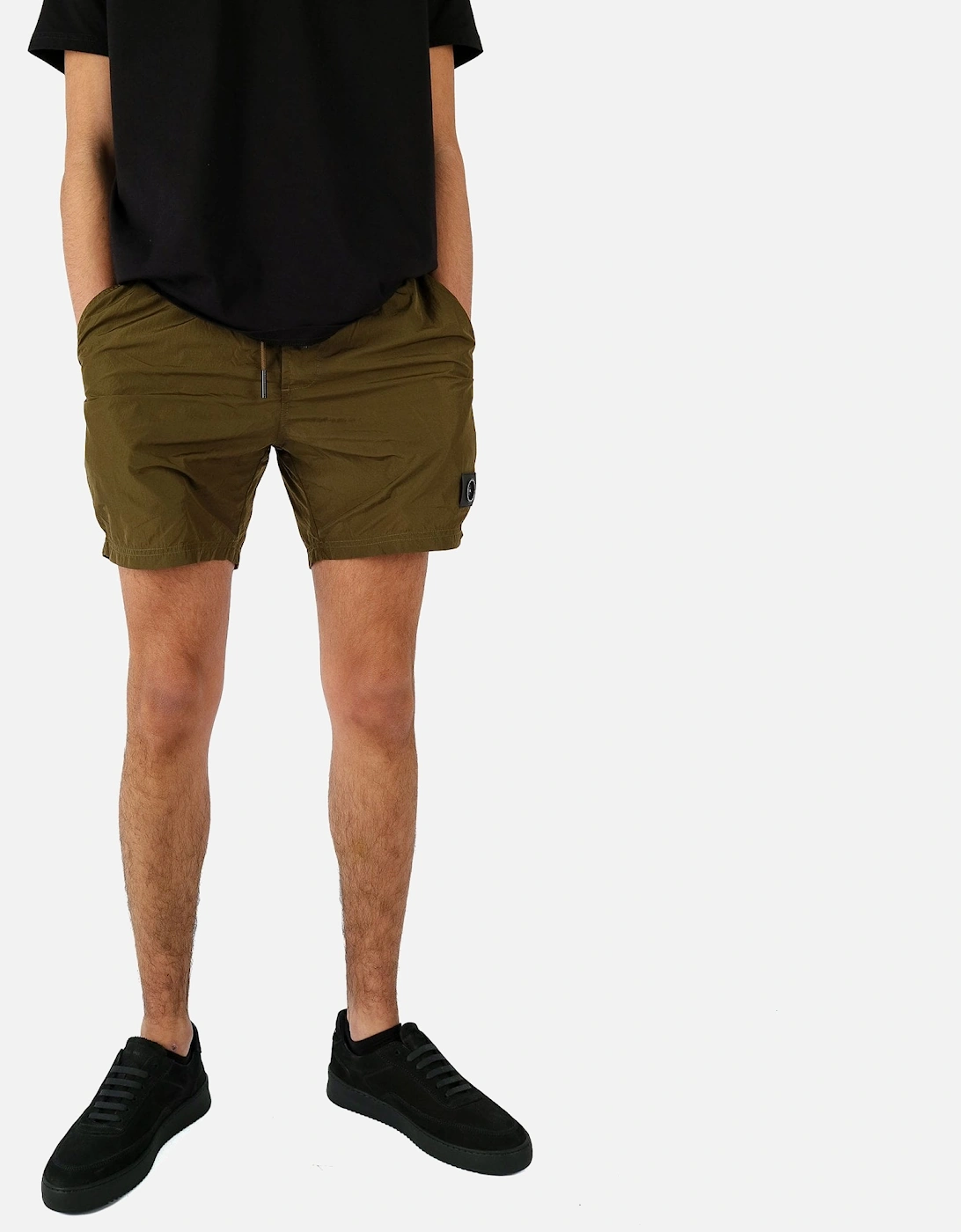 Krinkle Nylon Khaki Swimshort