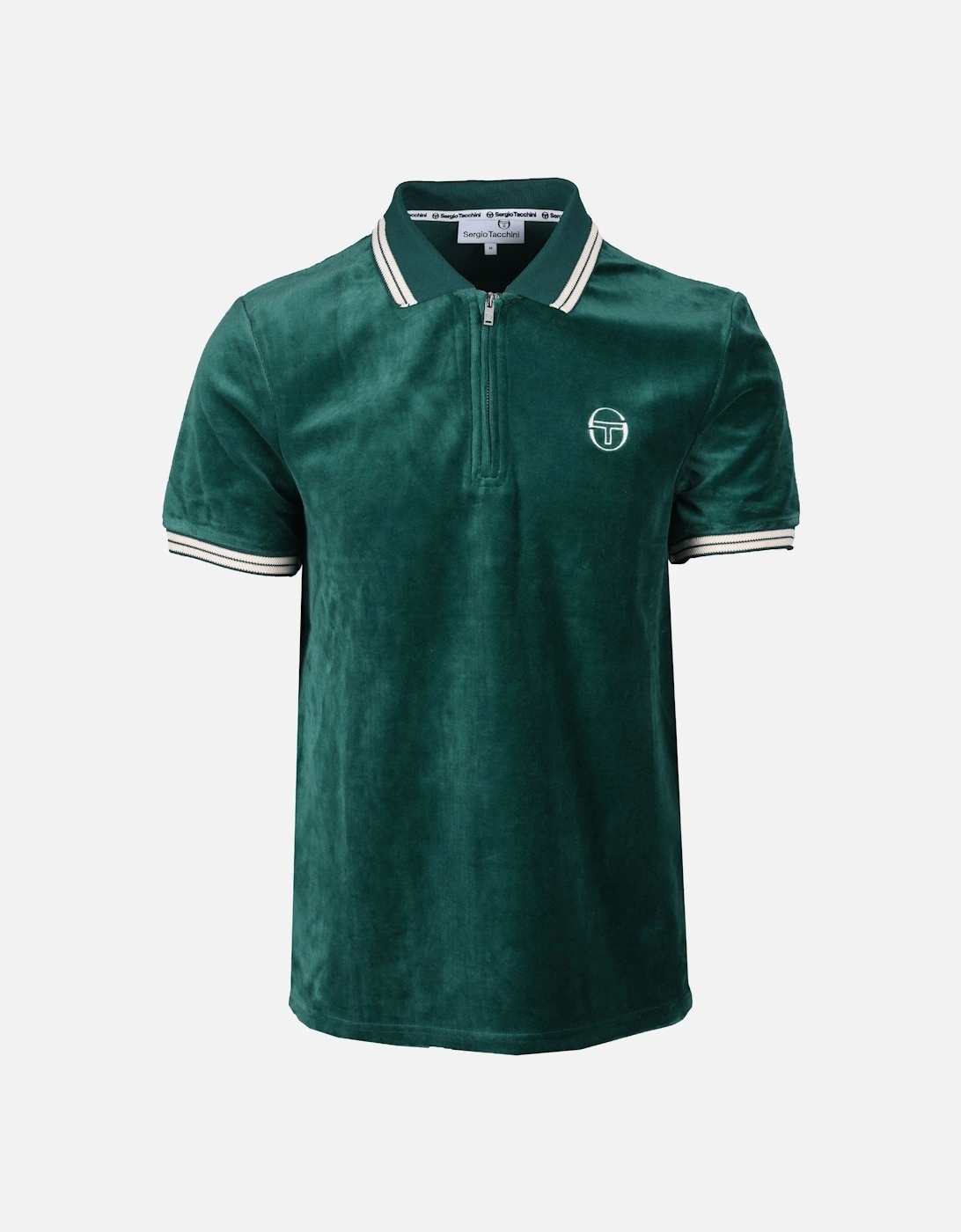 Primo Velour Polo Shirt Evergreen, 5 of 4