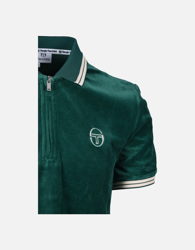 Primo Velour Polo Shirt Evergreen