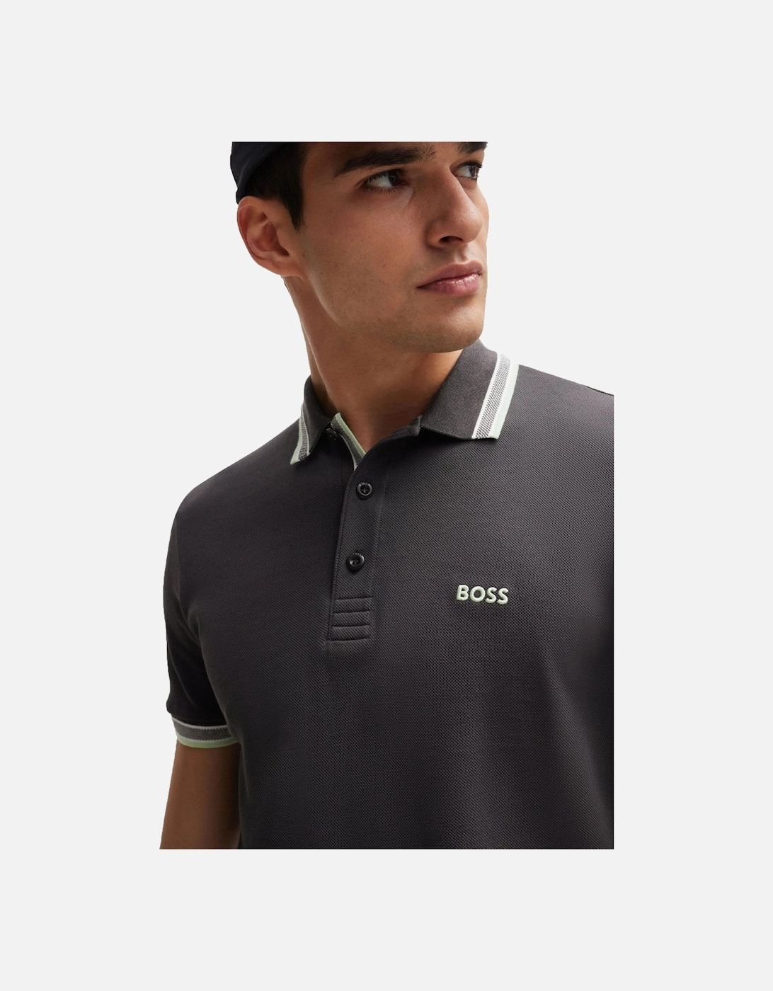 Boss Paddy Polo Shirt Charcoal