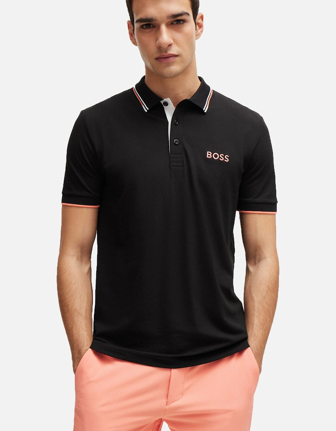 Boss Paddy Pro Polo Shirt Charcoal